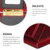 INOOMP Delicate Championship Ring Display Case Dark Red Ring Storage Box Lid for Collectors and Enthusiasts view 4
