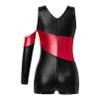 Jugaoge Kid Girl Gymnastics Leotards Dancewear Sleeveless Sparkle Athletic Ballet Dance Leotard Shiny Metallic Unitard Red&Black 6 Years view 2