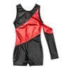 Jugaoge Kid Girl Gymnastics Leotards Dancewear Sleeveless Sparkle Athletic Ballet Dance Leotard Shiny Metallic Unitard Red&Black 6 Years view 3