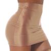 dPois Womens Shimmer Stretchy Micro Mini Skirt Oil Glossy High Waist Bandage Miniskirt Party Clubwear Coffee Large view 1