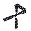 SYAYA Ties for Women, Self-tie Ribbon Long Bow Tie for Office lady & School Girls T-shir or Uniform Accessory (Z1 - Black Polka Dots) view 1