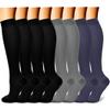 CHARMKING Compression Socks for Women & Men (8 Pairs) 15-20 mmHg Graduated Copper Support Socks are Best for Pregnant, Nurses - Boost Performance, Circulation, Knee High & Wide Calf (S/M, Multi 44) view 1