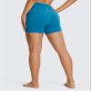 CRZ YOGA Butterluxe Crossover Biker Shorts 5" - Criss Cross High Waisted Workout Yoga Buttery Soft Womens Super-Sonic Blue X-Small view 2
