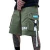 XYXIONGMAO Hip Hop Jogger Men's Casual Shorts Cargo Tactical Slacks Overalls Techwear Streetwear Athleisure Pants Sweatpants(Green,L) view 1