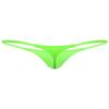 Fldy Men's Pouch G-Strings Cool Ice Silk Male Thong Swimwear Low Rise Tanga Briefs Underpants Green Medium view 2