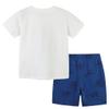 Urtrend Little Boys' Baby Toddler Kids Cotton Summer T-Shirt Shorts Set(6T,White3) view 2