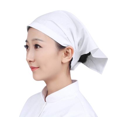 Chef Barista Hat Women Waitress Baker Triangular Hair Bandanna Adjustable Cook Uniform Turban Kitchen Restaurant Skull Cap