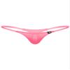 Fldy Men's Pouch G-Strings Cool Ice Silk Male Thong Swimwear Low Rise Tanga Briefs Underpants Pink X-Large view 1
