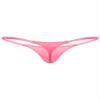 Fldy Men's Pouch G-Strings Cool Ice Silk Male Thong Swimwear Low Rise Tanga Briefs Underpants Pink X-Large view 2