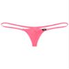 Fldy Men's Pouch G-Strings Cool Ice Silk Male Thong Swimwear Low Rise Tanga Briefs Underpants Pink X-Large view 3