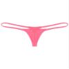 Fldy Men's Pouch G-Strings Cool Ice Silk Male Thong Swimwear Low Rise Tanga Briefs Underpants Pink X-Large view 4
