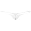 Fldy Men's Pouch G-Strings Cool Ice Silk Male Thong Swimwear Low Rise Tanga Briefs Underpants White XX-Large view 2