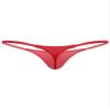 Fldy Men's Pouch G-Strings Cool Ice Silk Male Thong Swimwear Low Rise Tanga Briefs Underpants Red X-Large view 2