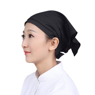 Chef Barista Hat Women Waitress Baker Triangular Hair Bandanna Adjustable Cook Uniform Turban Kitchen Restaurant Skull Cap