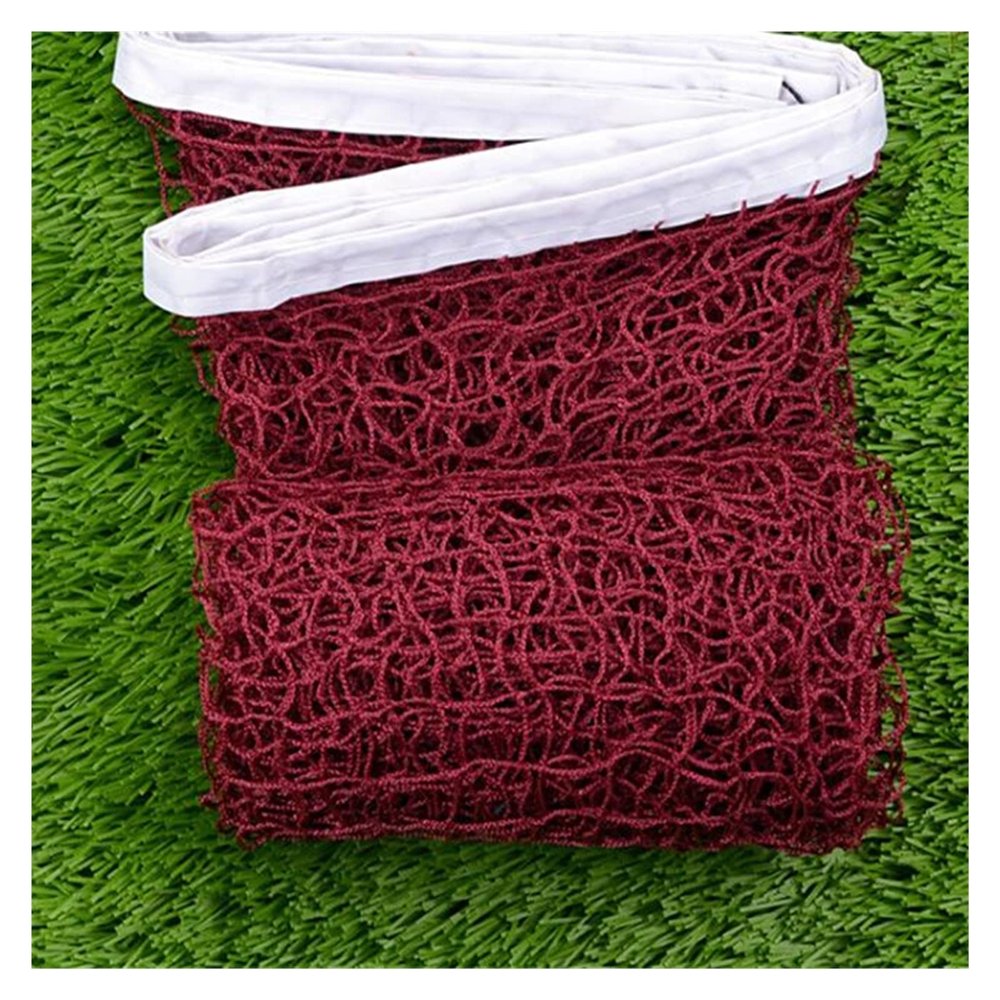 ZZSRJ Professional Training Mesh Standard Badminton Net Sports Net Outdoor Tennis Volleyball Net Replacement 6.2 * 0.64M (Color : Red)