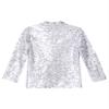 Loloda Kids Boys Shiny Sequins Tuxedo Suit Jacket Coat for Halloween Party Festival Dance Stage Performance Silver 14 Years view 4