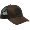 13 STRIPES American Flag Hat  Leather Patch Mesh Back American Flag Snapback Hat. Casual Unisex USA Flag Cap (Brown) view 1
