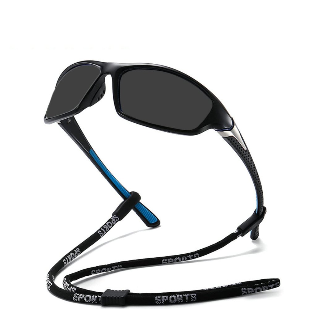 willochra Full Lens polarized Reading Sunglasses for Men's & Women Retro Outdoor Cycling Driving Sports Readers UV Protection Lens (black blue, 0, multiplier_x)