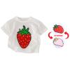 Dkygxwt Toddler Girls Short Sleeve T Shirt Kids Summer Casual Magic Changing Flip Sequins Tops Tee Shirts Clothes(White,18-24 Months) view 2