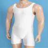 Sywiyi Men's Wrestling Singlet Leotard Sleeveless Stretchy Gym Workout One Piece Bodysuit Sportswear White Large view 3