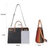 CLUCI Briefcase for Women Leather Laptop 15.6 Inch Business Ladies Work Computer Tote Bags Black view 3