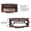 CLUCI Briefcase for Women Leather Laptop 15.6 Inch Business Ladies Work Computer Tote Bags Black view 4