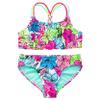Loloda Kids Girls 2 Pieces Floral Print Flounce Top with Bottoms Beach Sport Bikini Swimwear Swimsuit Colorful 6 Years view 3
