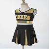 Jizyo Girls Cheer Leader Costume Crop Top and Pleated Skirt Schoolgirl Cheerleading Dance Dress Halloween Party Fancy Outfits Black 14 Years view 3