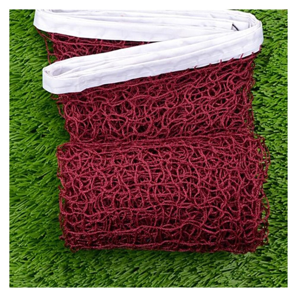 ZZSRJ Professional Training Mesh Badminton Net Sports Net Outdoor Badminton Tennis Volleyball Net Replacement 6.2 * 0.64M (Color : Red)