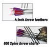 12PCS 600 Spine Pure Carbon Arrows with Real Turkey Feathers Removable 100 Grain Tips Plastic Nocks for Archery Target Hunting view 4