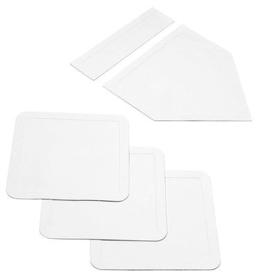 Oeab Baseball & Softball Base Set 5 Piece Rubber Field Bases for Youth & Adults Throw Down Bases for Baseball, Softball, Teeball, Kickball, Backyard, Practice (5pcs-White)