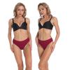 Amwounu High Waisted Women Cotton Thong Breathable Comfortable Soft Sport athletics Panties Seamless Underwear High Rise Pack of 6 Size XL view 3