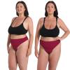Amwounu High Waisted Women Cotton Thong Breathable Comfortable Soft Sport athletics Panties Seamless Underwear High Rise Pack of 6 Size XL view 4
