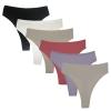 Amwounu High Waisted Cotton Thongs Underwear For Women Breathable Sport Athletics Panties High Rise Plus Size Multipack view 1