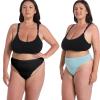 Amwounu High Waisted Cotton Thongs Underwear For Women Breathable Sport Athletics Panties High Rise Plus Size Multipack view 4