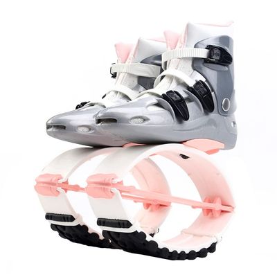 Kangaroo Jumping Shoes, Kids Outdoor Jumping Fitness Sports Unisex Bounce Shoes, 30-50kg (Color : Silver+Pink, Size : 39-41)