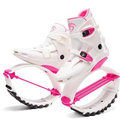 Kangaroo Jumping Shoes, Non-Slip Wear-Resistant Sports Fitness Bouncing Shoes Suitable for Adults and Children Teen (Color : White, Size : 42-44)