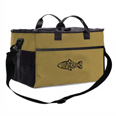Riverruns Fishing Hunting Wader Bag with Vented Mesh, Waders Boots Bag, Fly Fishing Storage Bag for Hiking, Camping (XL, Khaki, 108L)