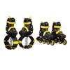 Kangaroo Jumping Shoes Roller Skates 2 in 1, Kids Teen Multifunctional Fitness Sports Bouncing Shoes, Easy to Install (Color : Black+Yellow, Size : 31-34) view 1