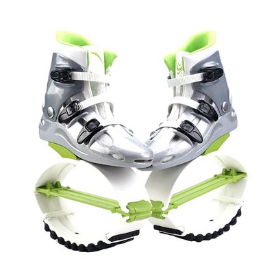 Kangaroo Jumping Shoes for Adult Teen Kids, Outdoor Jumping Stilt Flip Sports Bouncing Shoes Anti-Gravity Shoes, 3 Sizes (Color : Green+White, Size : 42-44)