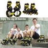 Kangaroo Jumping Shoes, Kids Teen Fitness 2 in 1 Roller Skates Bouncing Shoes, 3 Sizes (Color : Black+red, Size : 35-38) view 3