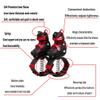Kangaroo Jumping Shoes, Kids Teen Fitness 2 in 1 Roller Skates Bouncing Shoes, 3 Sizes (Color : Black+red, Size : 35-38) view 4