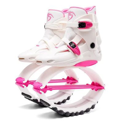 Kangaroo Jumping Shoes for Adults and Children Teen, Anti-Slip Sports Fitness Anti-Gravity Bounce Shoes, 3 Sizes (Color : White, Size : 42-44)