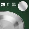 Camping Cutlery Set, 8 Piece Stainless Steel Cutlery Set Including Cutlery Spoons Mug Bowls & Plates Rags, Organizer Straps Easy to Carry for Backpacking, Camping, Hiking and Picnics (Green) view 4