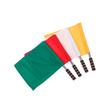 4pcs Referee Flag Sports Linesman Flags Track and Field Events Match Training Flags with Stainless Steel Pole Stick (Mixed Colors) view 1