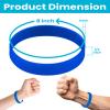 GOGO 60 PCS Silicone Bracelets for Men Women, Social Distancing Colored Wristbands - Red Yellow Green view 2