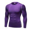 CARGFM Men's Long Sleeve Compression Shirts Gym Athletic Gym Undershirts Active Baselayer Sport Top Shirt Purple view 1