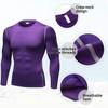 CARGFM Men's Long Sleeve Compression Shirts Gym Athletic Gym Undershirts Active Baselayer Sport Top Shirt Purple view 2
