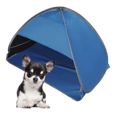 HACRAHO Pop Up Beach Sun Shelter, 1 Pack Foldable Tent for Anti-UV Mini Head Tent for Outdoors Camping Picnic, Black Glue Blue