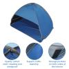 HACRAHO Pop Up Beach Sun Shelter, 1 Pack Foldable Tent for Anti-UV Mini Head Tent for Outdoors Camping Picnic, Black Glue Blue view 3